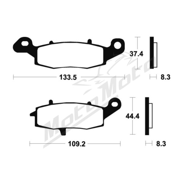 TECNIUM Street Performance Sintered Metal Brake pads MF204 Kawasaki / Suzuki 650/1700 96-25