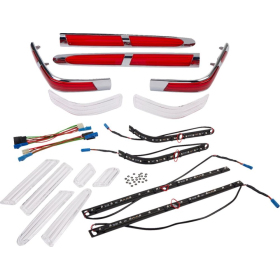 SHOW CHROME Galinių šoninių daiktadėžių LED apšvietimo ir apdailos kompl. Honda GL 1800 01-10