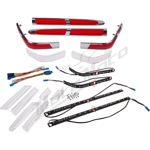 SHOW CHROME Galinių šoninių daiktadėžių LED apšvietimo ir apdailos kompl. Honda GL 1800 01-10