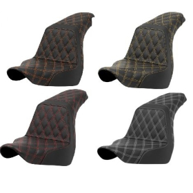 SADDLEMEN Lattice Stitch Step-Up Seat Harley Davidson FLSB / FXLR / FLXRS / FXLRST 1750-1923 18-25