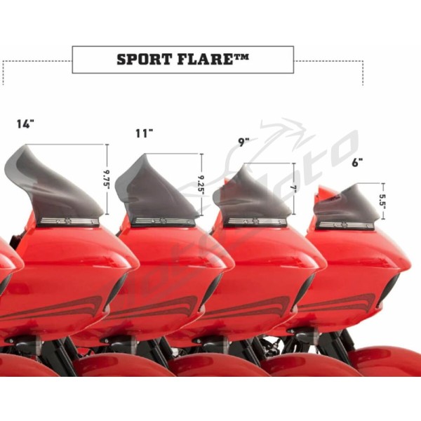 KLOCK WERKS "Sport Flare™" priekinis stiklas HARLEY DAVIDSON FLTRX 1690-1923 15-25