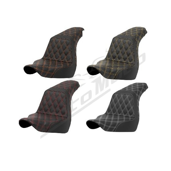 SADDLEMEN Lattice Stitch Step-Up Seat Harley Davidson FLSB / FXLR / FLXRS / FXLRST 1750-1923 18-25