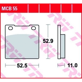 BRAKE PADS TRW MCB55 STANDARD