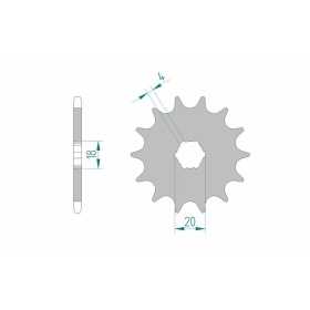 AFAM Steel Standard Front Sprocket 20303 - 520 MONTESA 315R/COTA 314R 1997-2004