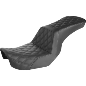 SADDLEMEN Step-Up Lattice Stitch Seat Harley Davidson FLD / FXDB / FXDBC / FXDL / FXDWG 1450-1800 06-17