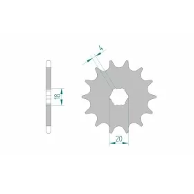 AFAM Steel Standard Front Sprocket 20303 - 520 MONTESA 315R/COTA 314R 1997-2004