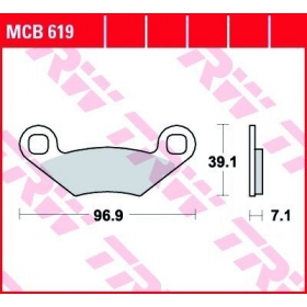 STABDŽIŲ TRINKELĖS TRW MCB619 STANDARD