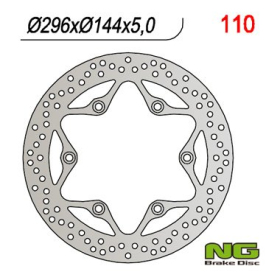 NG BRAKES Front Fixed Brake Disc 296mm Cagiva / Honda 750-1300cc 81-12