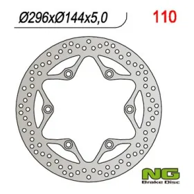 NG BRAKES Priekinis fiksuotas stabdžių diskas 296mm Cagiva / Honda 750-1300cc 81-12