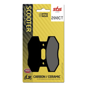 SBS CT Scooter Carbon Tech 200CT Organic Brake Pads Garelli / Keeway / Kymco / Peugeot / Sachs 50-150cc 04-16