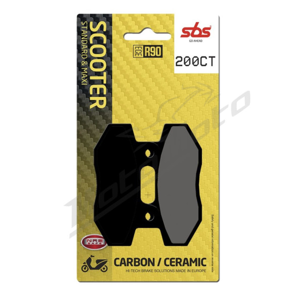 SBS "CT Scooter Carbon Tech" 200CT organinės stabdžių trinkelės Garelli / Keeway / Kymco / Peugeot / Sachs 50-150cc 04-16