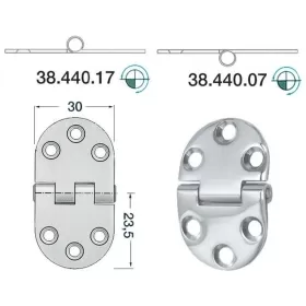 Osculati built-in S.S hinge 47x30