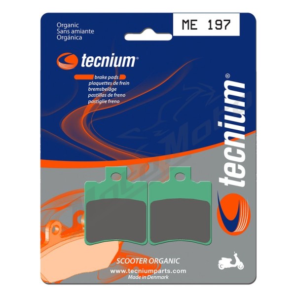 TECNIUM Scooter Organic Brake pads Peugeot / Lmbretta / Piaggio / Yamaha / MBK / Aprilia / Vespa 50/1400 91-24