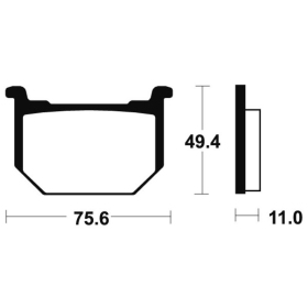 TECNIUM Street Organic Brake pads MA33 Suzuki GN / GNX / GS / GSX / GV 250-1200cc 79-01