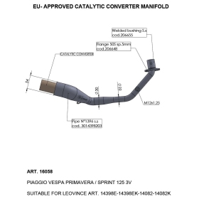 LEOVINCE Catalytic Converter VESPA SPRINT/PRIMAVERA 125 21-24