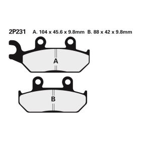 NISSIN stabdžių trinkelės Yamaha TZR / XT / XTZ 50-660cc 90-02