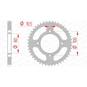 AFAM Steel Standard Rear Sprocket 428 45 teeth SUZUKI GZ 125 MARAUDER 98-11