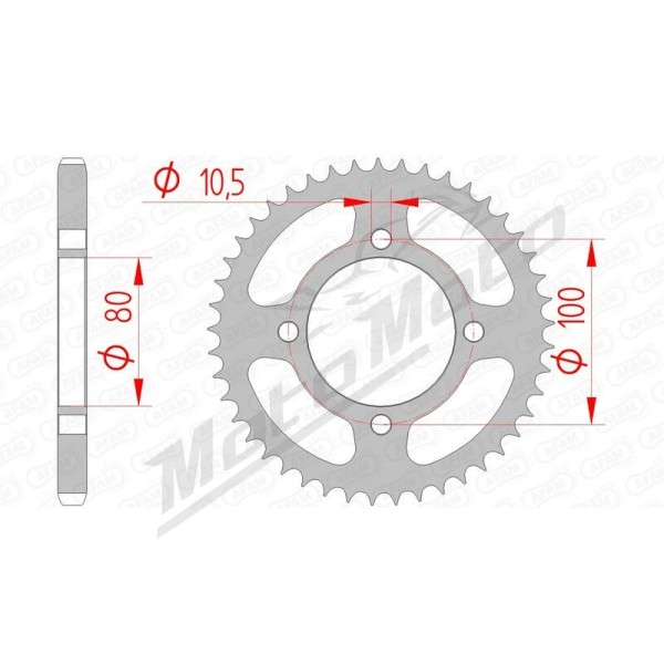 AFAM Steel Standard Rear Sprocket 428 45 teeth SUZUKI GZ 125 MARAUDER 98-11