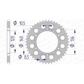 AFAM Aluminium Rear Sprocket 17404520 KAWASAKI NINJA/SUZUKI GSX-R 1986-2000