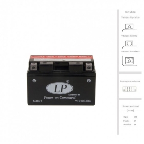 LANDPORT  Accumulator 8.6 Ah 190A EN 12V LTZ10S-BS AGM