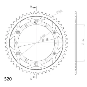 Supersprox / JT Rear sprocket 853.44 44t