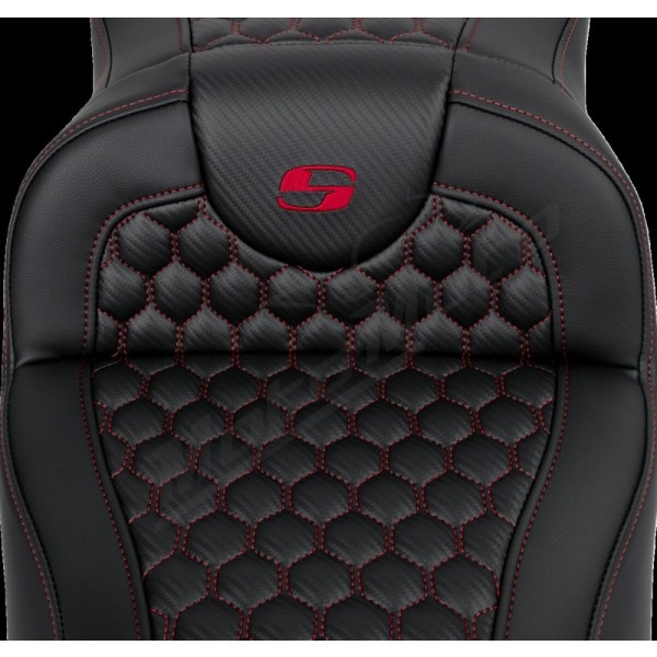 SADDLEMEN Honeycomb Roadsofa™ Seat Red Harley Davidson FLHR / FLHRXS / FLHTC / FLHTK / FLHX / FLTRU / FLTRXSE 1584-1923cc 08-23