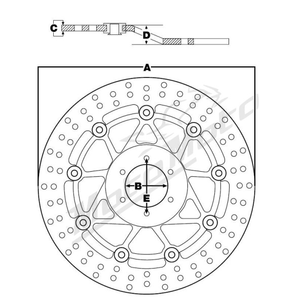 TRW Contoured Fixed Front Brake Rotor KTM Duke / RC 125-390cc 12-21
