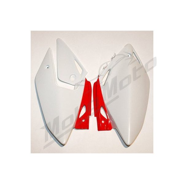 Ufo galiniai šoniniai plastikai HONDA CRF 250X 04-17 Balta/Raudona