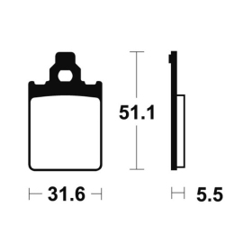 TECNIUM Scooter Organic Brake pads ME180 Italjet Formula 50-125cc 94-04