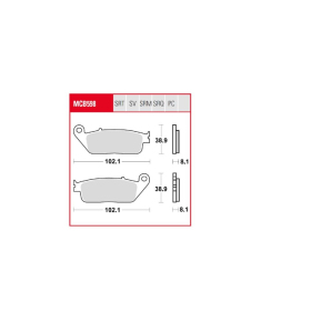 TRW TRQ Brake Pad Sintered Race Honda / Kawasaki / Suzuki / Triumph  / Yamaha 125-1000cc 88-20