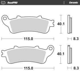 MOTO-MASTER Ceramic Front Brake Pads Honda / Kawasaki / Victory 650-1800 97-26