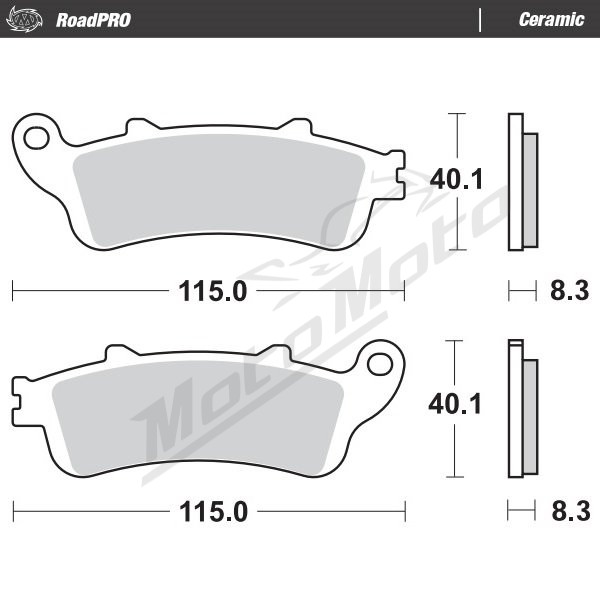 MOTO-MASTER Ceramic Front Brake Pads Honda / Kawasaki / Victory 650-1800 97-26