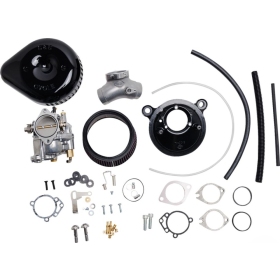 S&S CYCLE Super G Carburetor with Stealth Air Cleaner Kit Harley Davidson FLH / FLHR 1340cc 84-99
