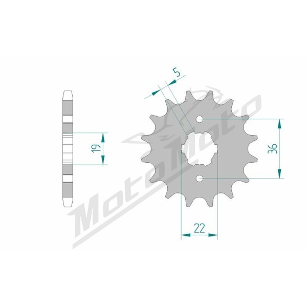 AFAM Steel Standard Front Sprocket 21305 - 428 14-15 teeth YAMAHA TW 125-200cc 87-15