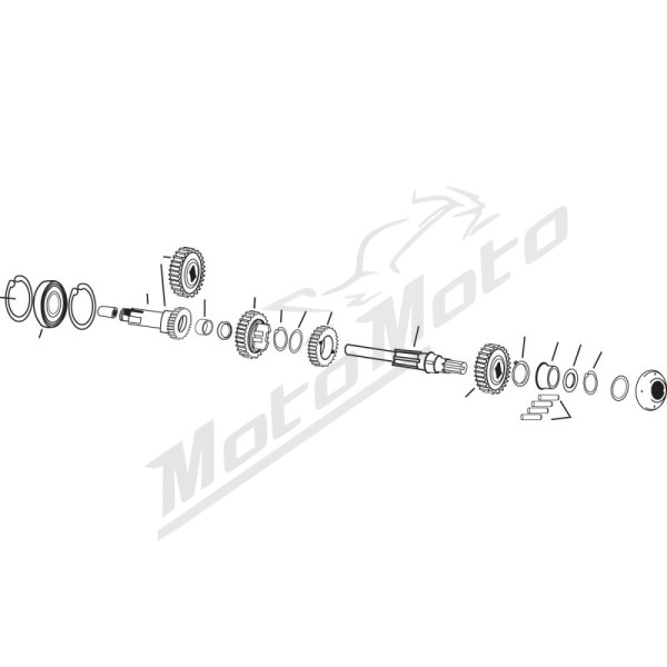DRAG SPECIALTIES 4-Speed Transmission Bearing Harley Davidson XL / XLC / XLCH / XLCR / XLH / XLS 883-1200cc 57-90