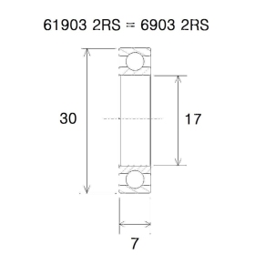 BLACK BEARING B3 Bearing 17x30x7 mm 6903-2RS