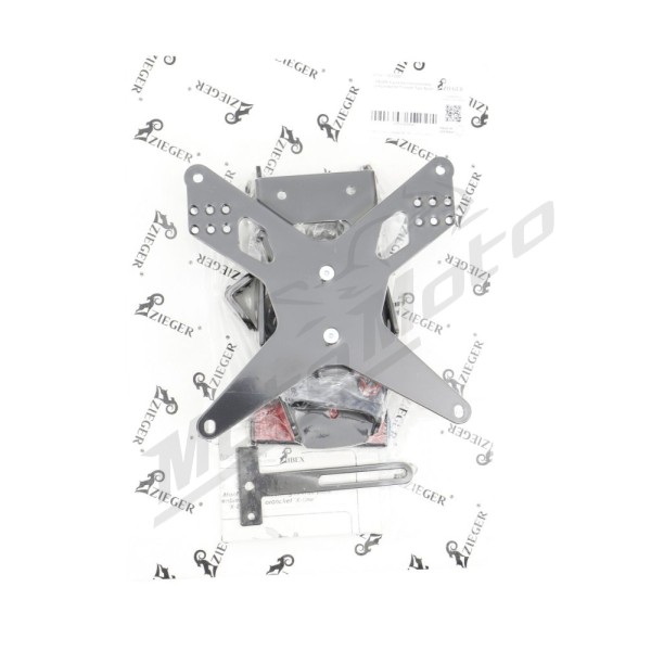 ZIEGER X-Line License Plate Holder Type E Harley Davidson FLSTF / Trumph Tiger Sport 660-1690 12-25