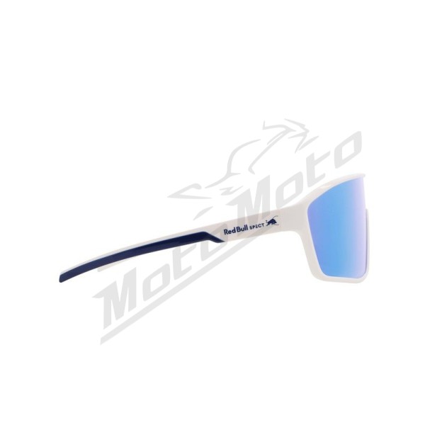 Spect Red Bull Daft Sunglasses Shiny White/Blue w Smoke Blue Mirror lens