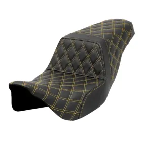 SADDLEMEN Step-Up Lattice Stitched sėdynė auksinė Harley Davidson FLH / FLHR / FLHTC / FLHXS / FLTRX 1584-1923 08-23
