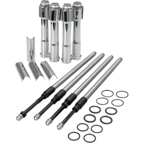S&S CYCLE Quickee Pushrod Kit with Chrome Covers Harley Davidson XL 883-1200cc 04-22