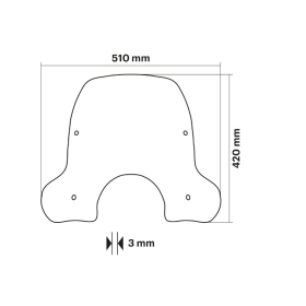 Windscreen MALOSSI Sport Vespa Primavera / Elettrica 50-150 13->