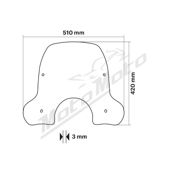 Windscreen MALOSSI Sport Vespa Primavera / Elettrica 50-150 13->