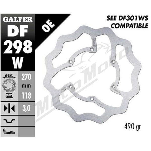GALFER Brake discs and pads set Yamaha / Fantic 125-450 2018>