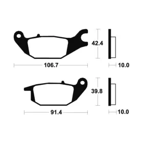 TECNIUM Street Organic Brake pads MA284 Honda CBR / Monkey / XL 125cc 01-22
