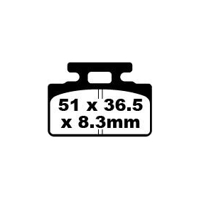 EBC SFA Brake Pads SYM TONIK / MIO / DD 50-125cc 03-24