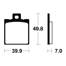 TECNIUM Street Organic Brake pads MA237 Ducati / Moto Guzzi / Benelli / Cagivia / Gilera / Aprilia 50/1130 75-19