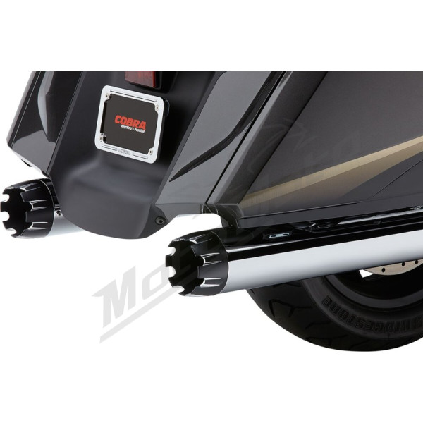 COBRA 4" Slip-On Mufflers Honda GL 1800cc 03-19