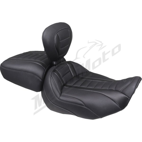 MUSTANG Wide Deluxe Touring Passenger Seat Harley Davidson FLHX / FLHXSE / FLTRX / FLTRXSE / FLTRXSTSE 1923–1977 2023–2026