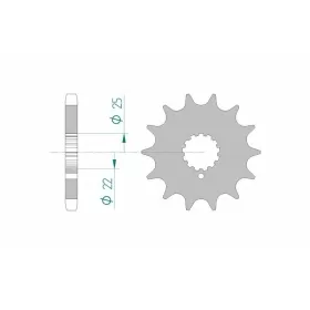 AFAM Steel Standard Front Sprocket 24504 - 530 14-17 teeth KAWASAKI Z 650-750cc 76-80