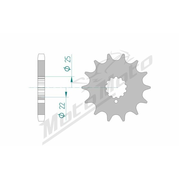 AFAM Steel Standard Front Sprocket 24504 - 530 14-17 teeth KAWASAKI Z 650-750cc 76-80